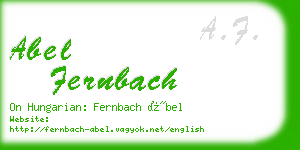 abel fernbach business card